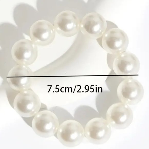 LARGE PEARL SCRUNCHIE - Picture 2 of 2